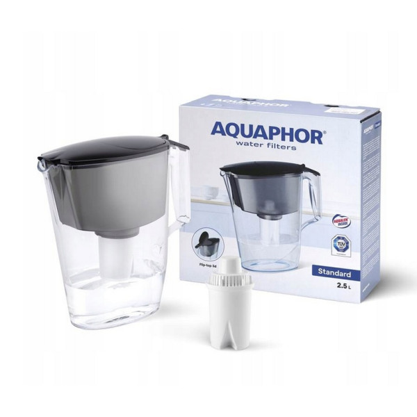 Dzbanek filtrujący Standard czarny 2,5l + 1 wkład Aquaphor 